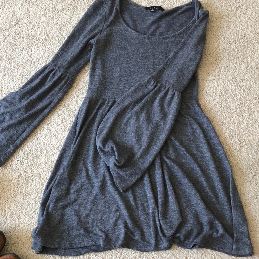 Grey flowy dress